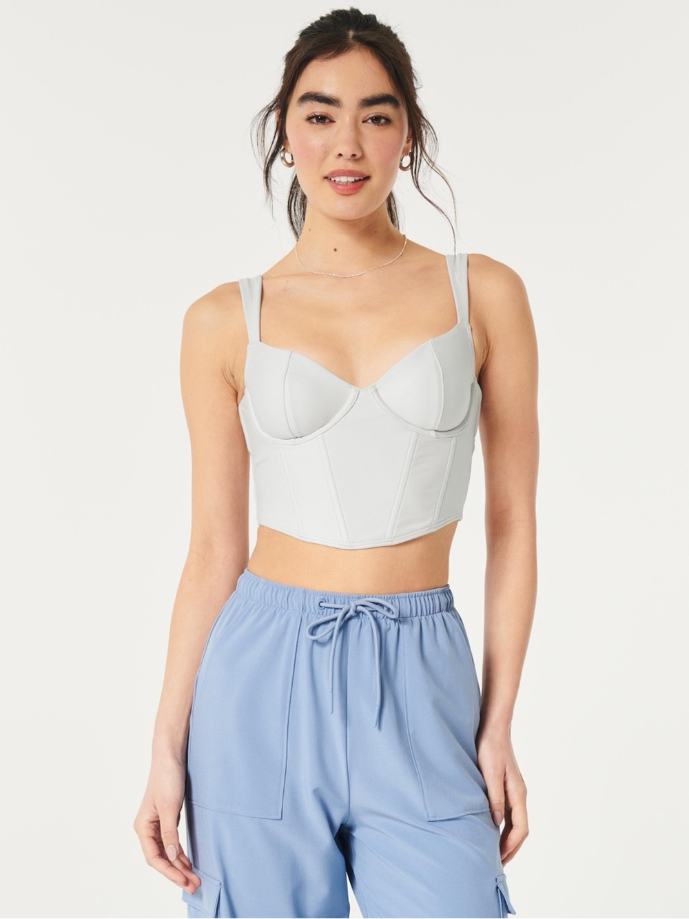 Gilly Hicks Tan Longline Bustier Crop Top